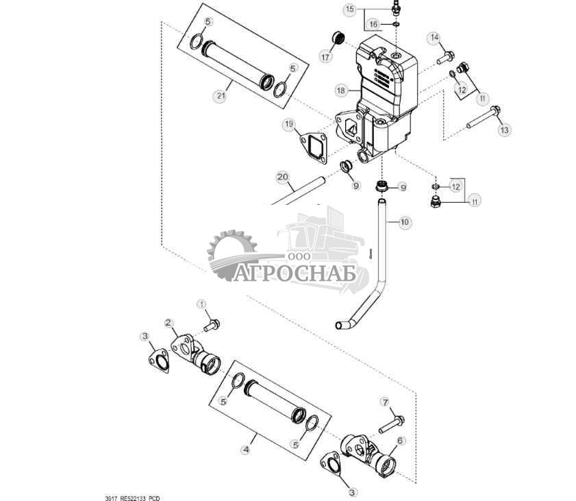 3917 Корпус термостата 